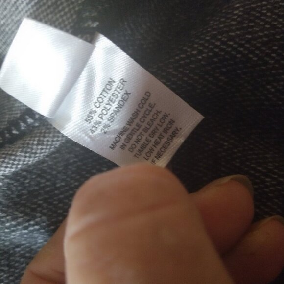 Crosby Women's Size 8 Pull On Elastic Waist Office Gray Herringbone Pants - Picture 5 of 5